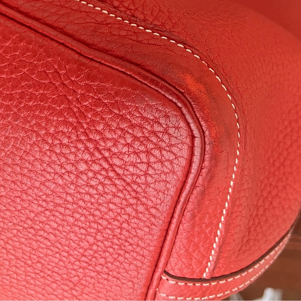 Hermes leather garden party 36 mm bag purse 100% guaranteed authentic sanguine - Picture 5 of 9